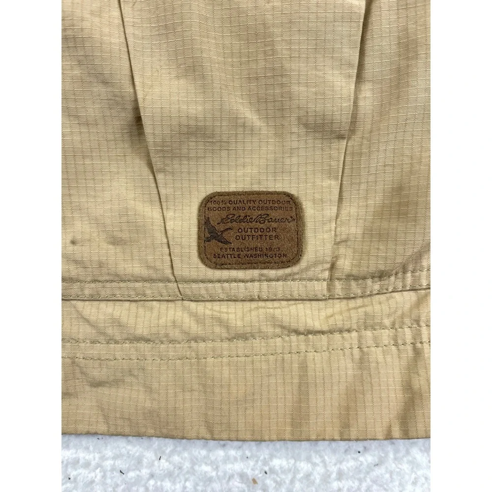 Eddie Bauer Men's XL Tall Tan Ripstop Field Jacket Khaki Utility Travel Safari - Picture 7 of 16